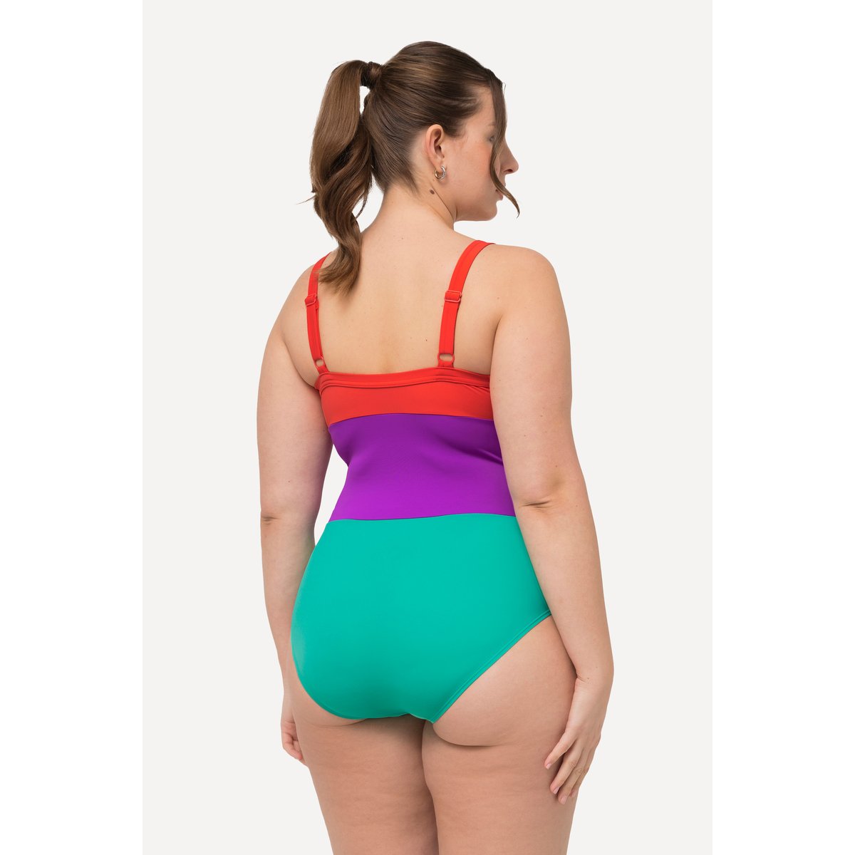 Maillot de bain esprit colour block vert de la mer, ULLA POPKEN