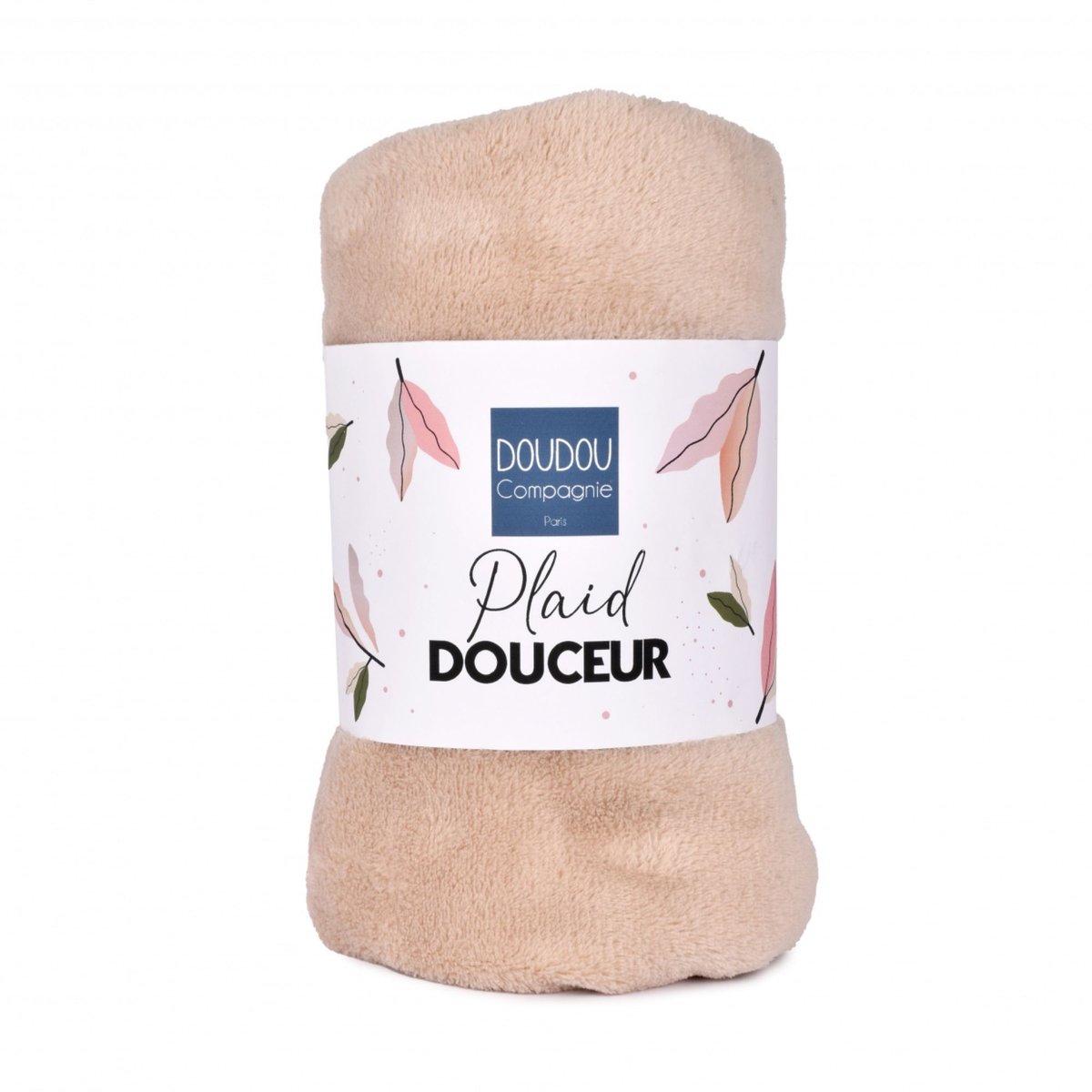 Plaid très doux pour bébé 70x100 cm Beige beige, DOUDOU ET COMPAGNIE