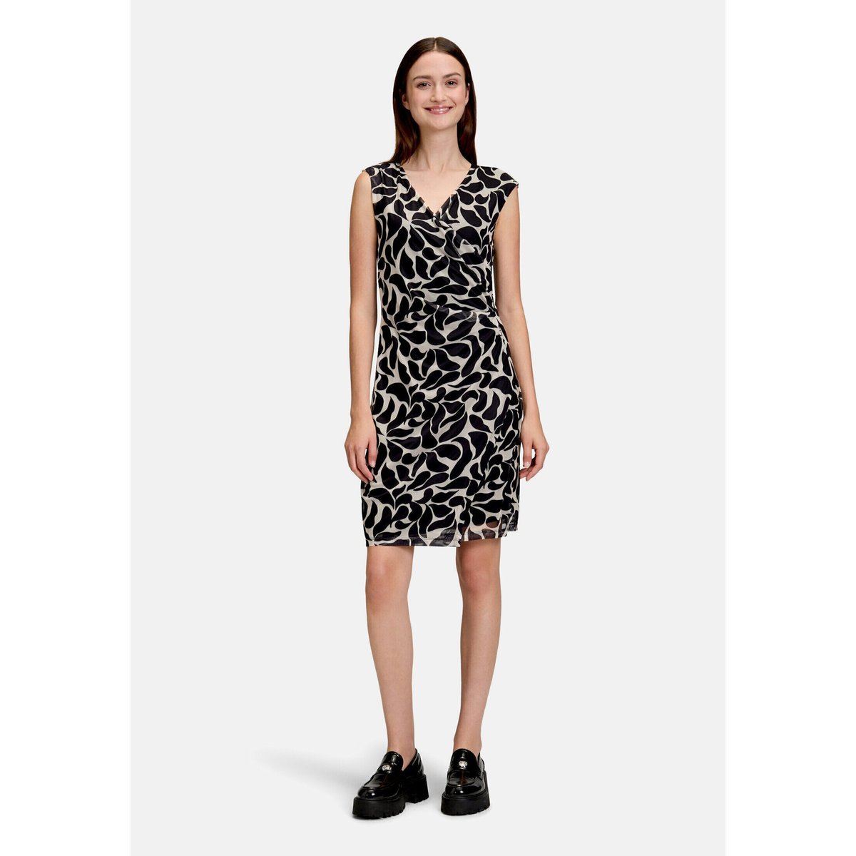 Robe casual sans manches blanc/noir, CARTOON