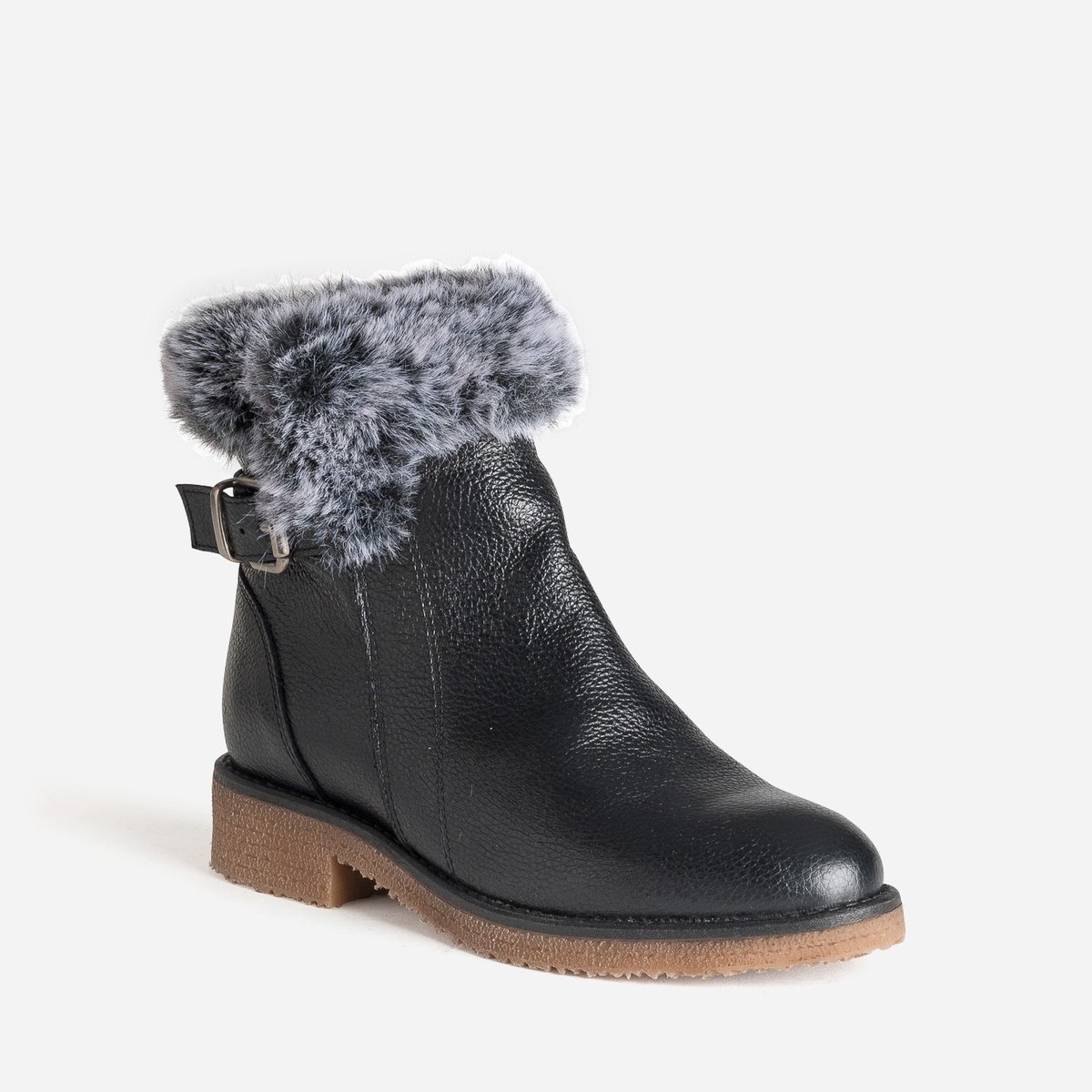 Boots en cuir LESLIE noir, ERAM