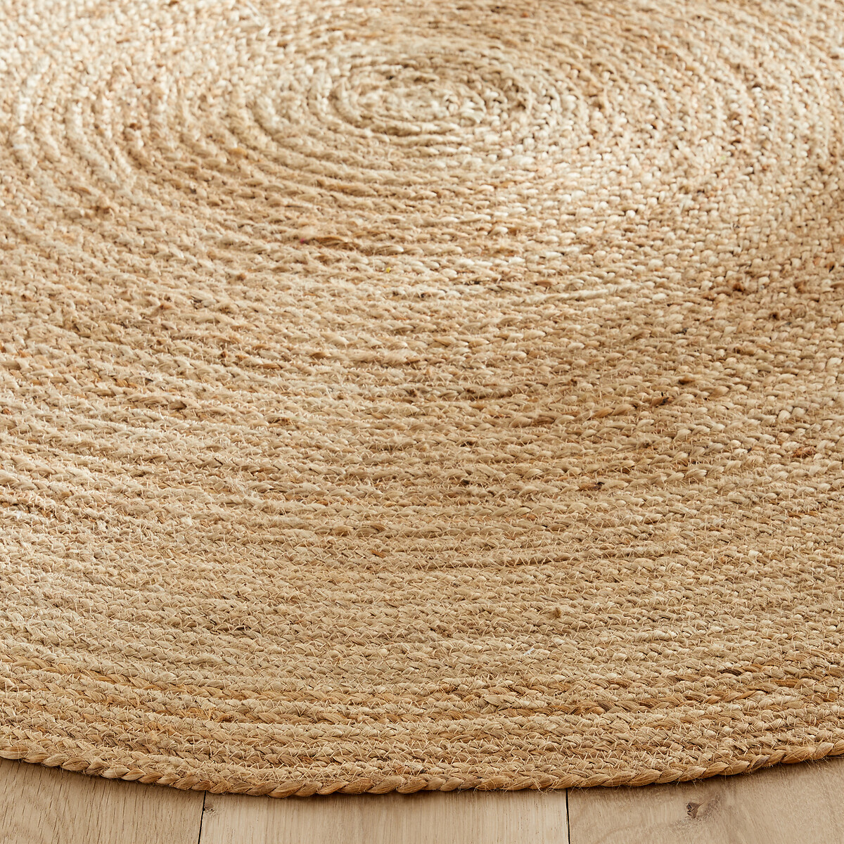 Teppich Hempy, Jute, handgeflochten, rund Ø 160 cm natur, AM.PM