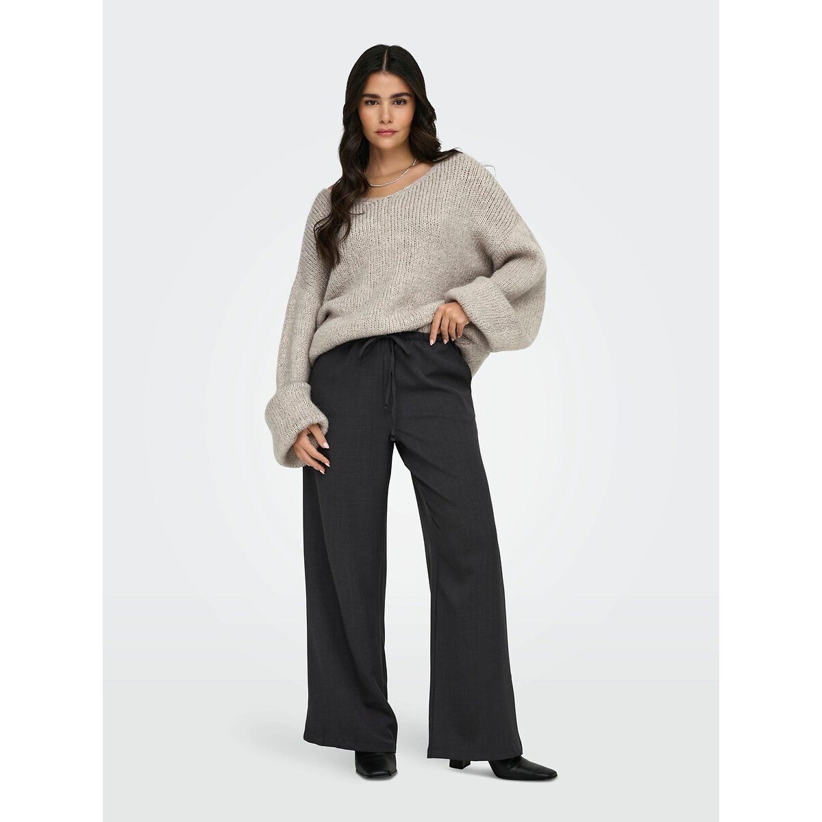 Trui met ronde hals beige   , JDY
