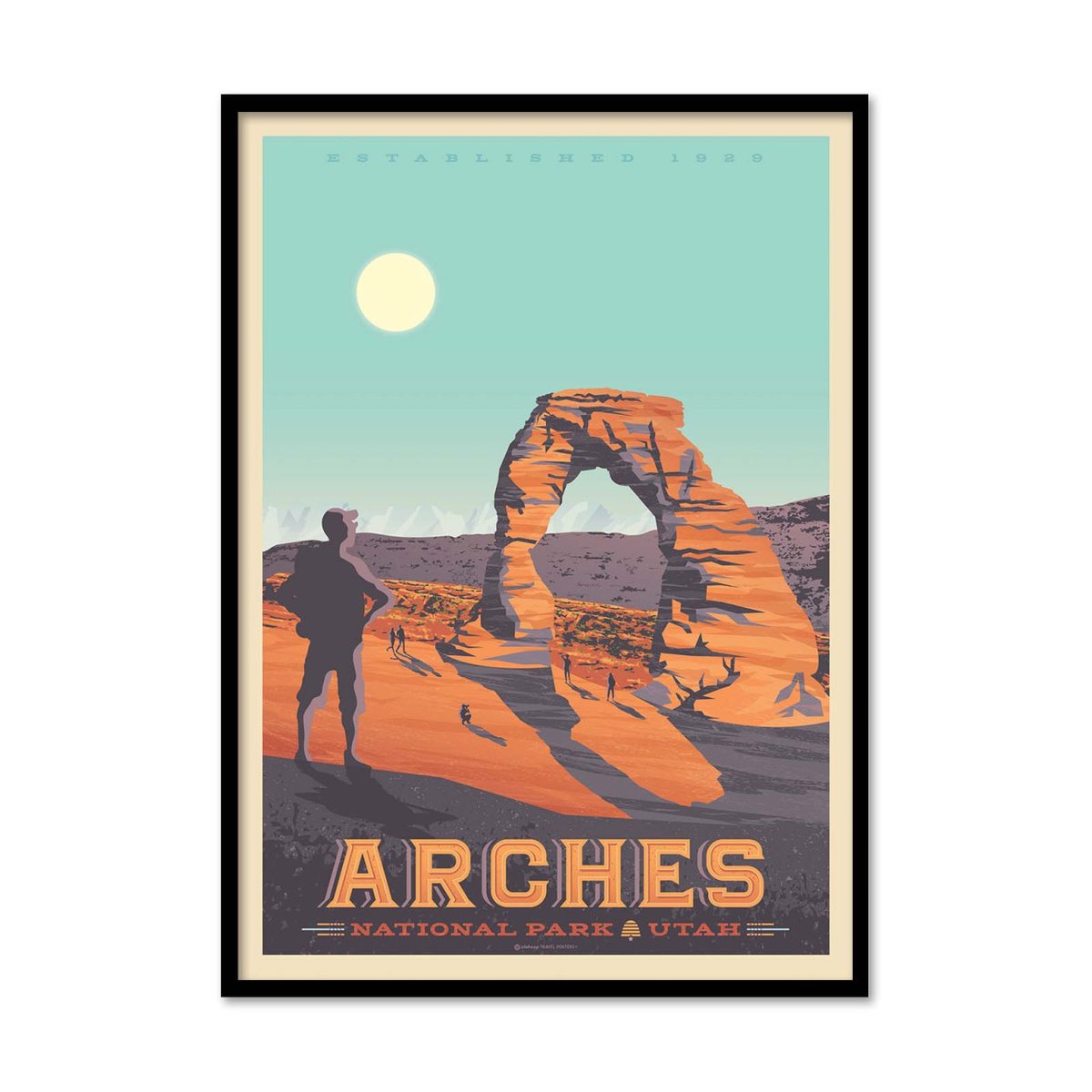 Affiche d'art - Arches National Park - Olahoop Travel Posters couleur unique, WALL EDITIONS