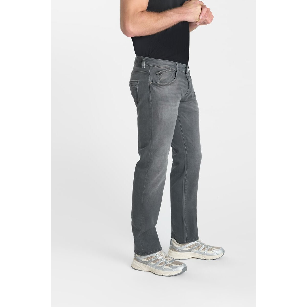 Jeans droite jogg 800/12 regular , longueur 34 grey, LE TEMPS DES CERISES