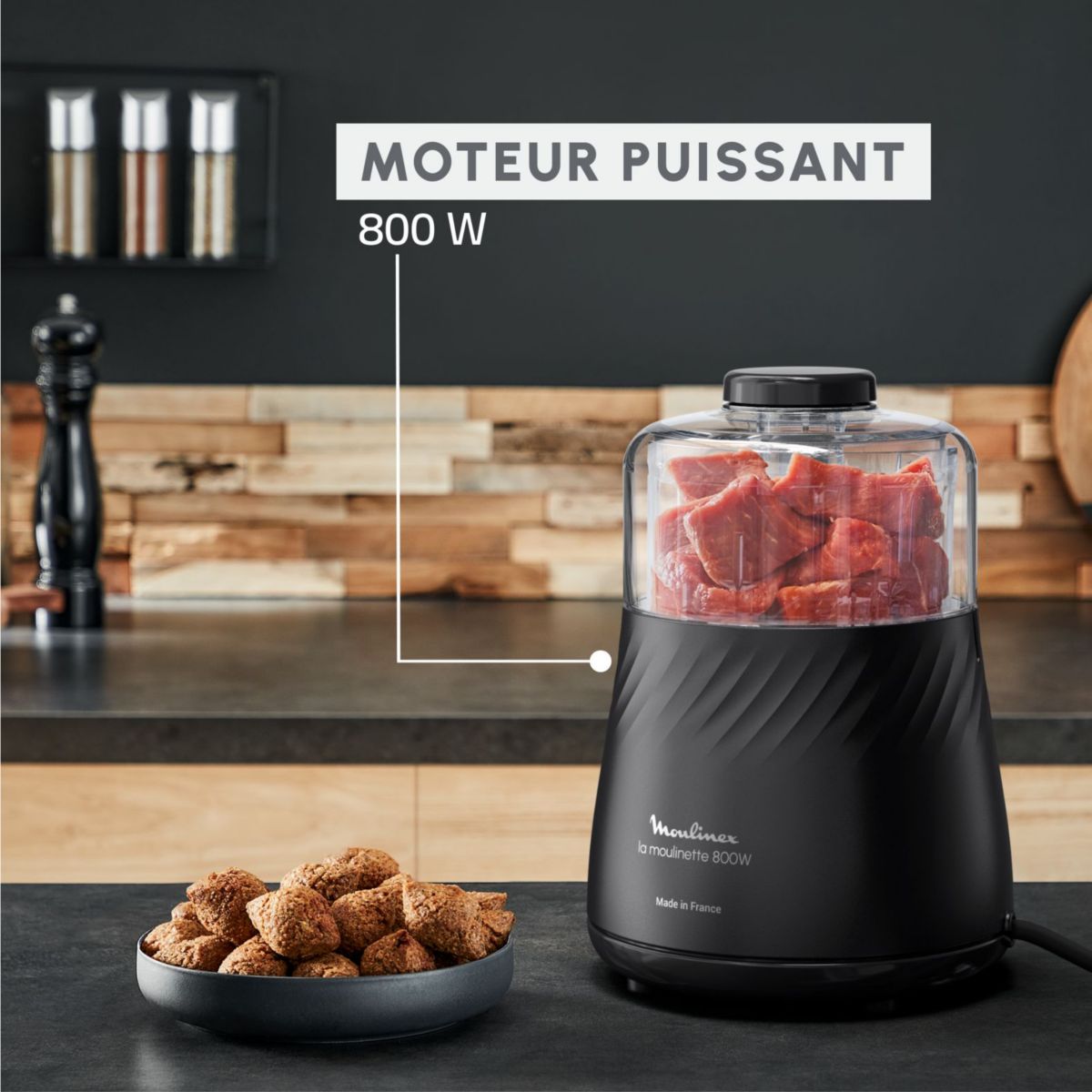 Hachoir Moulinette Eco respect couleur unique, MOULINEX