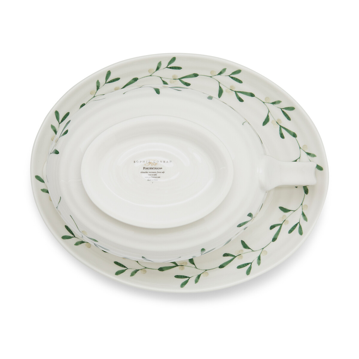 Mistletoe Gravy Boat & Stand white, SOPHIE CONRAN FOR PORTMEIRION