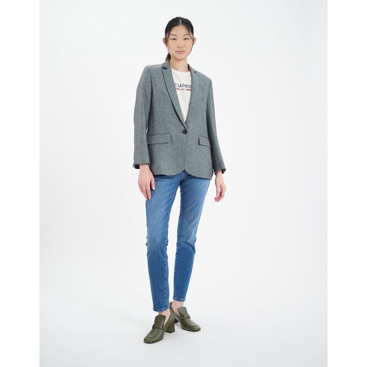 Veste Bruna blanche grey, INES DE LA FRESSANGE PARIS