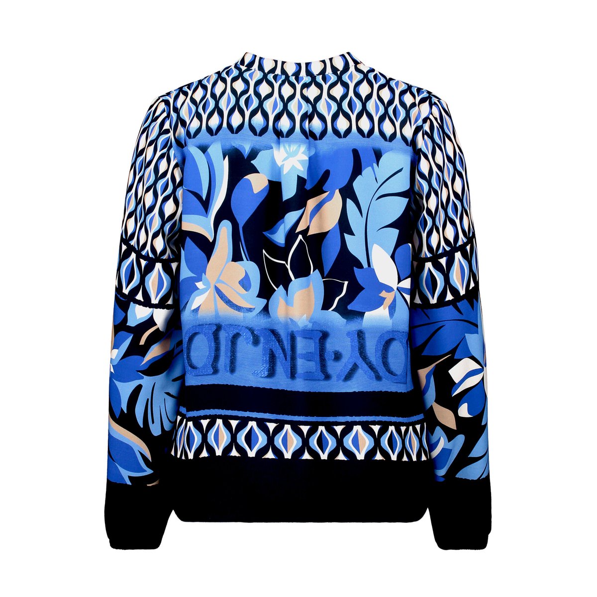 Chemisier long à col droit bleu foncé/bleu, BETTY BARCLAY