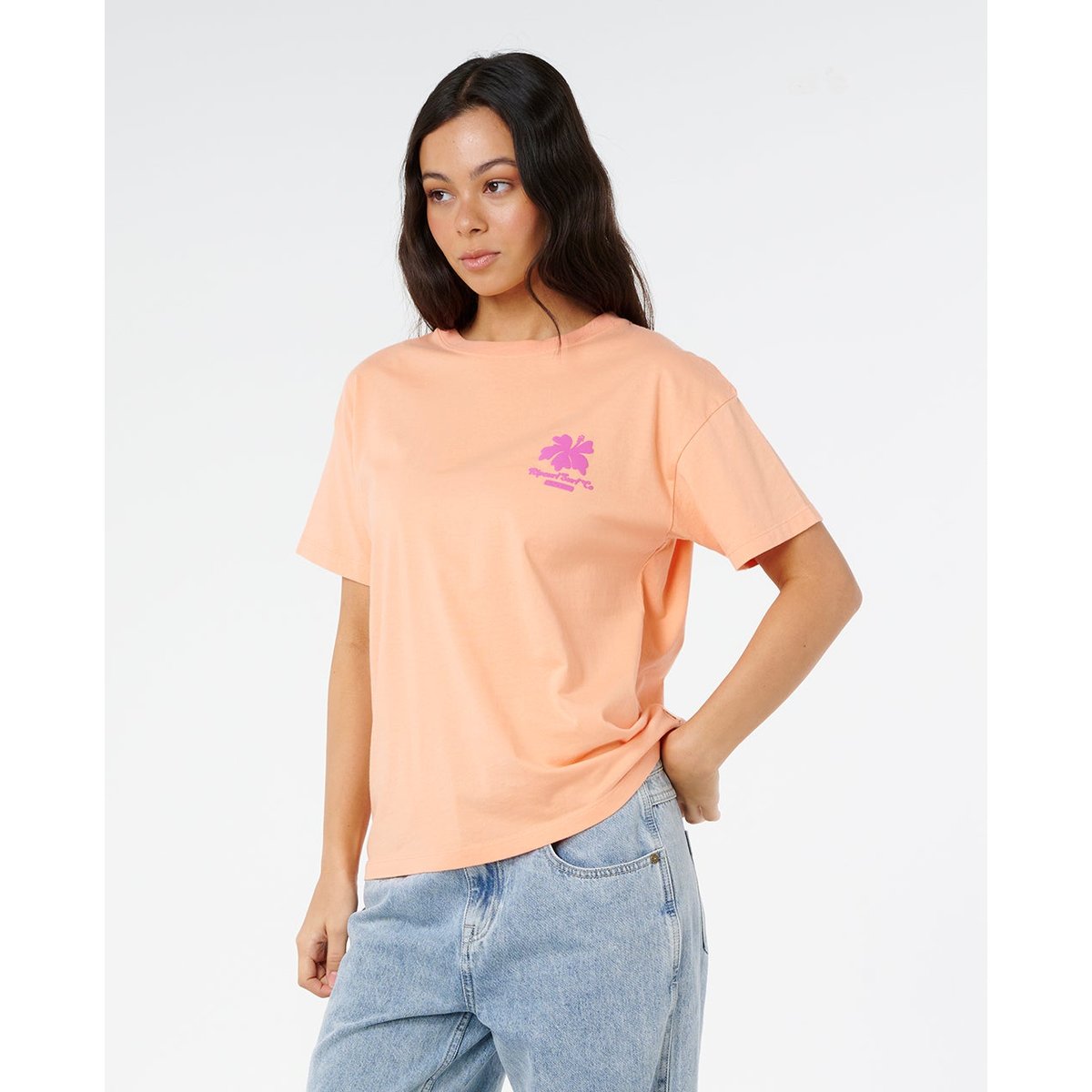 T-shirt décontracté Topanga Canyon papaye, RIP CURL