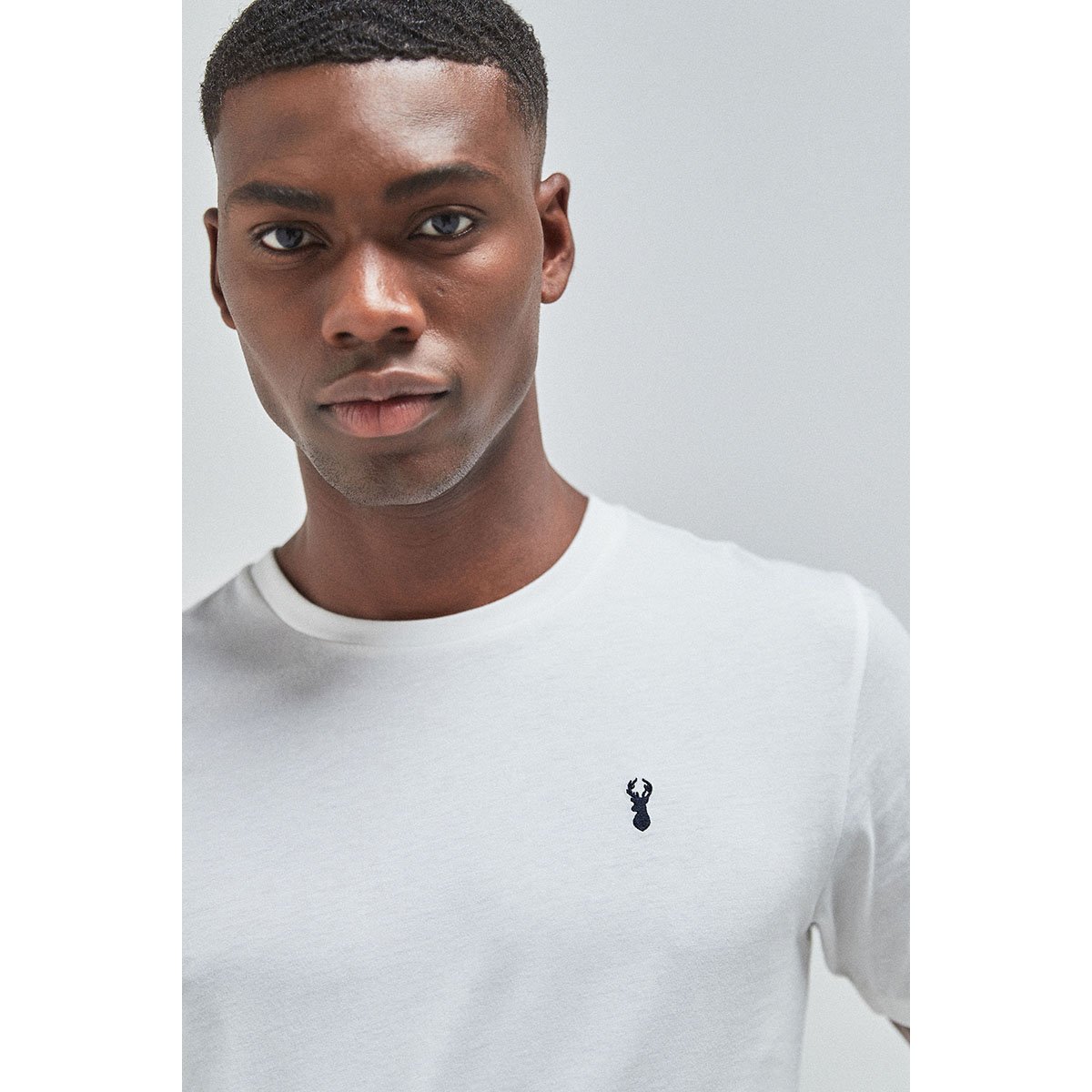 T-shirt Motif Cerf Coupe Standard blanc, NEXT