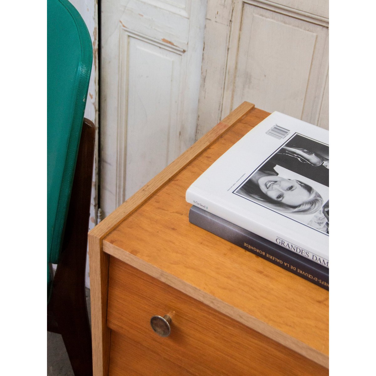Commode en bois clair Olga N°320 - Bon état bois, DEBONGOUT