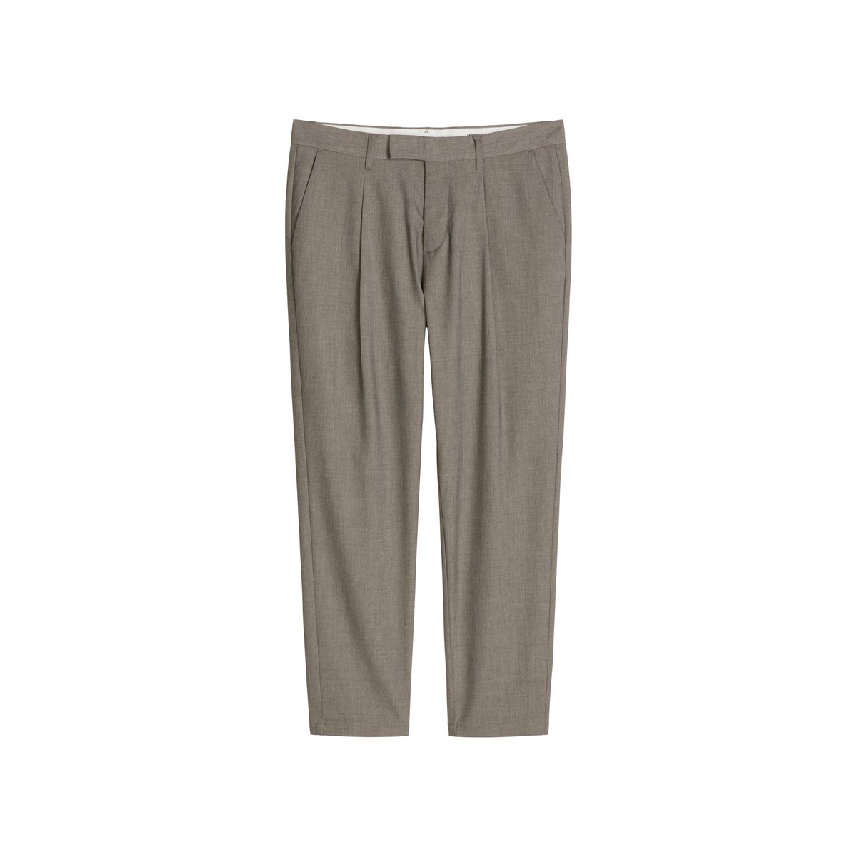 Pantalon modèle Belsbo à plis, coupe décontractée en mélange de laine estival gris, MARC O'POLO