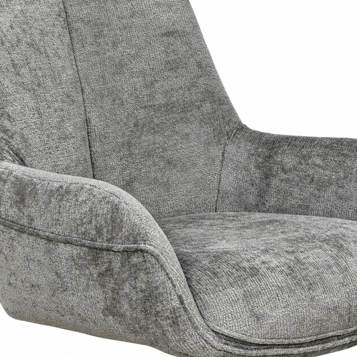 Chaise pivotante en tissu avec accoudoirs (lot de 2) IENA gris, PIER IMPORT