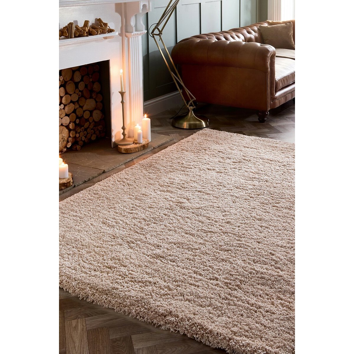 Dual-Tone Soft Shaggy Rug beige, SO'HOME