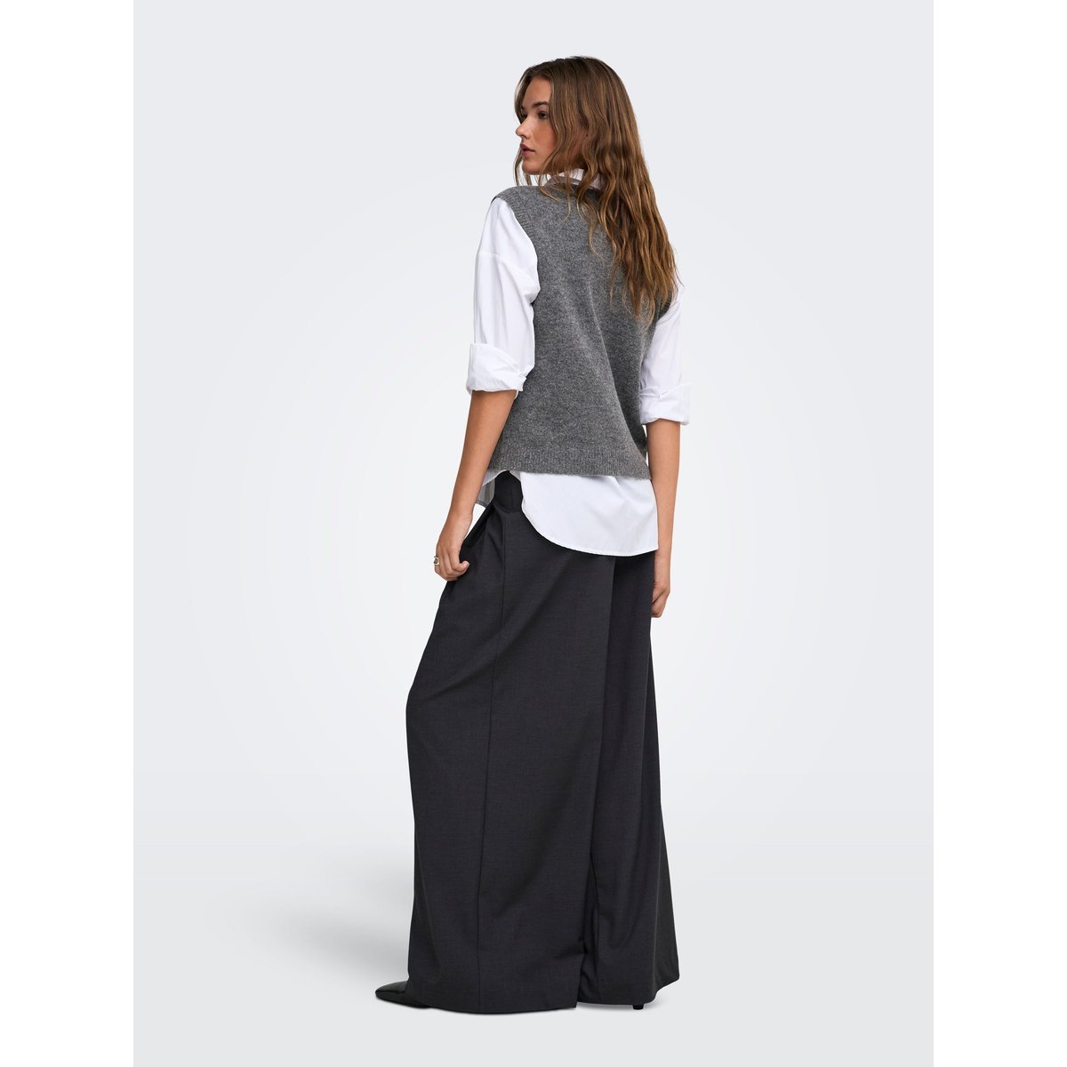 Gilet dark grey melange, ONLY