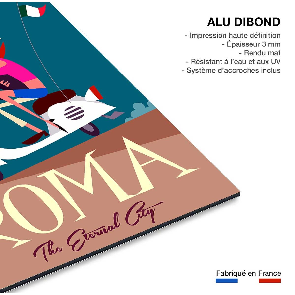 Tableau voyage en amoureux tableau alu dibond, HEXOA