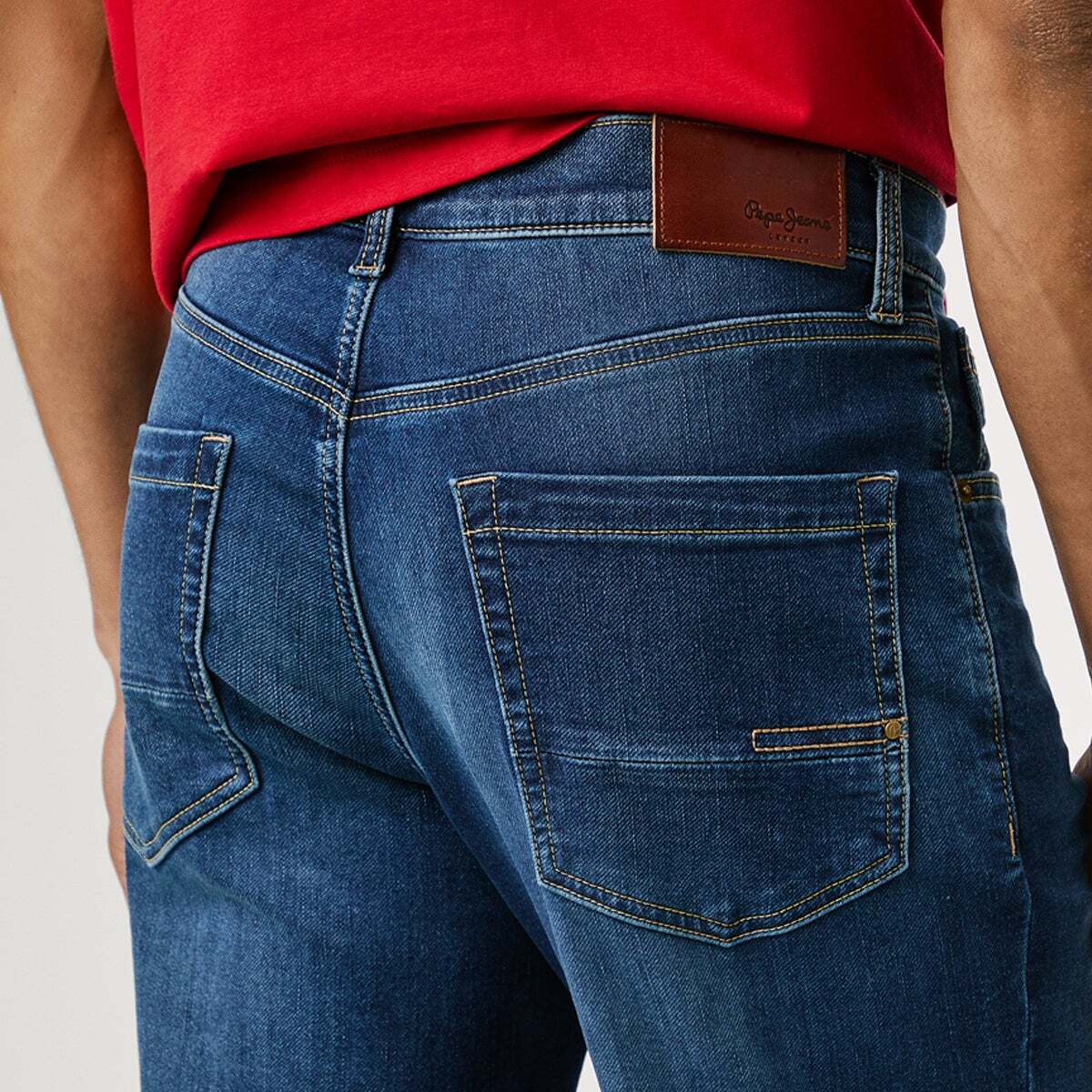 Jean Coupe Décontractée, Taille Basse - Cage authentic oxford gymdigo, PEPE JEANS