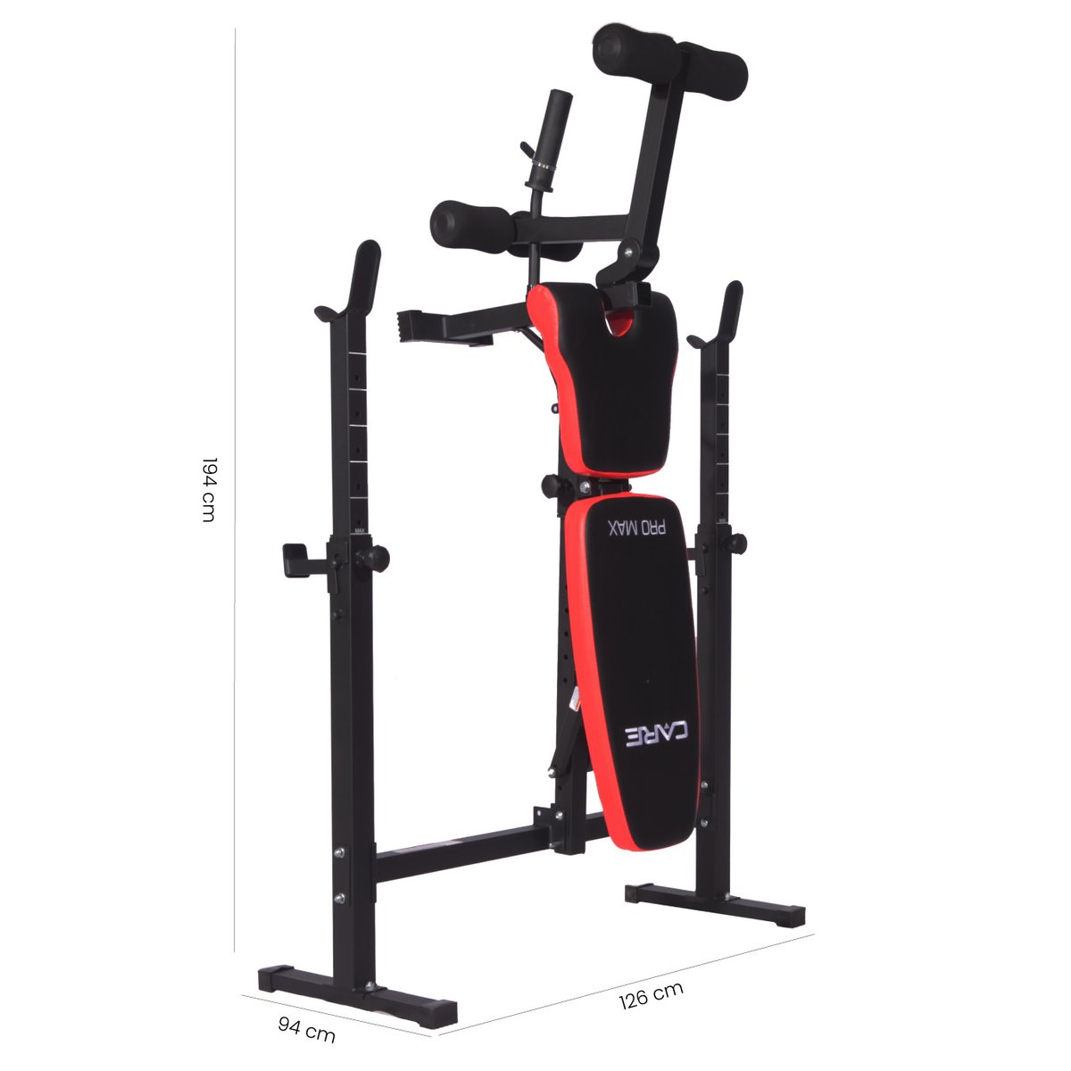 Banc de musculation - Pro max noir, CARE FITNESS