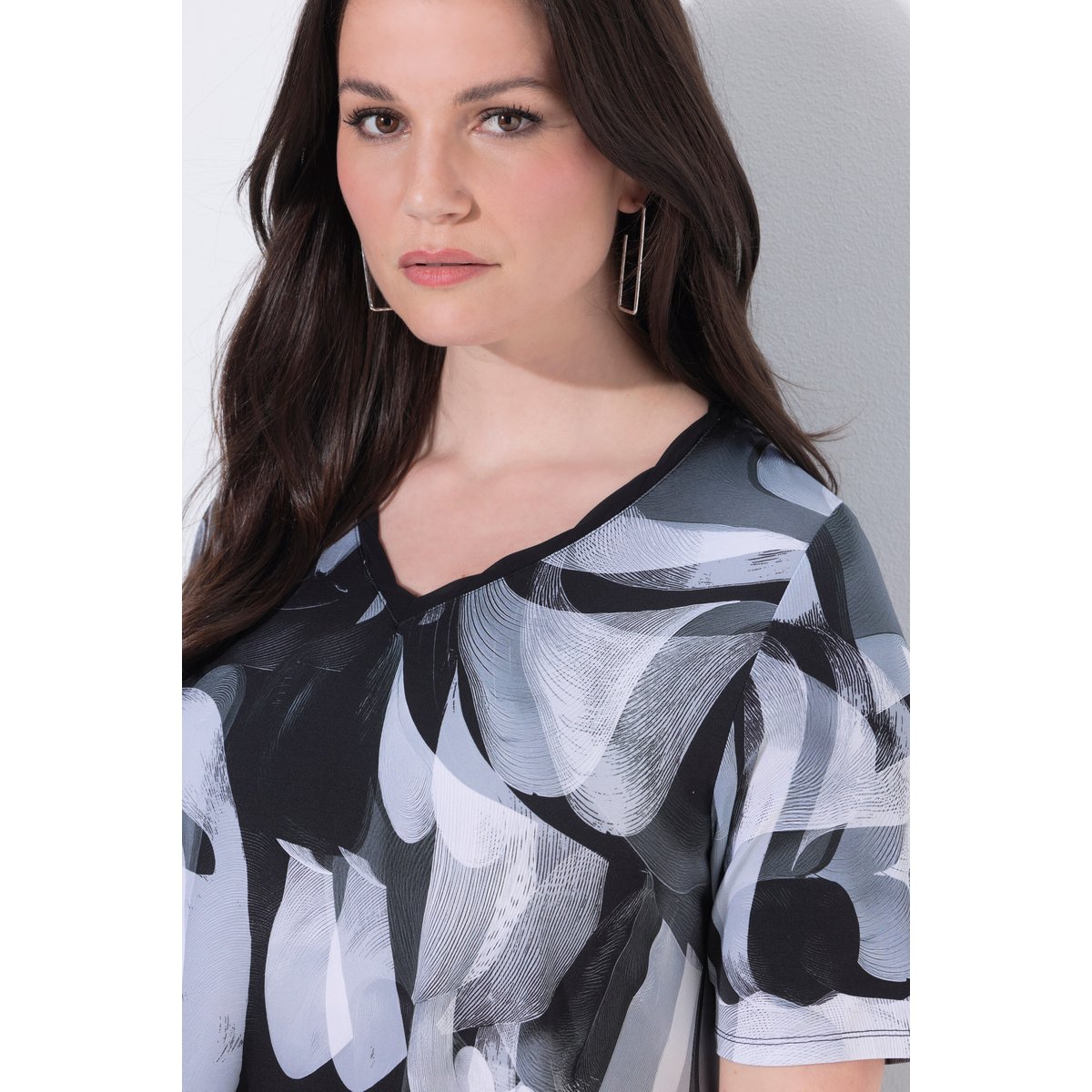 T-shirt au tombé fluide noir, ULLA POPKEN
