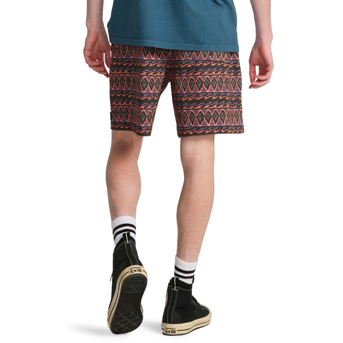 Short de bain WASTED TIMES LAYBACK bleu black print, BILLABONG