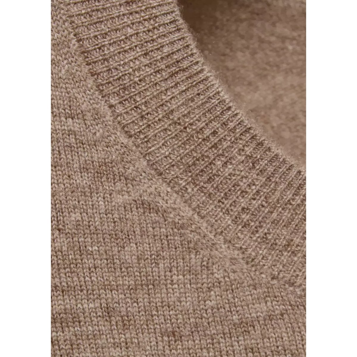 Pull-over 100 % laine col rond marron moyen, MANGO