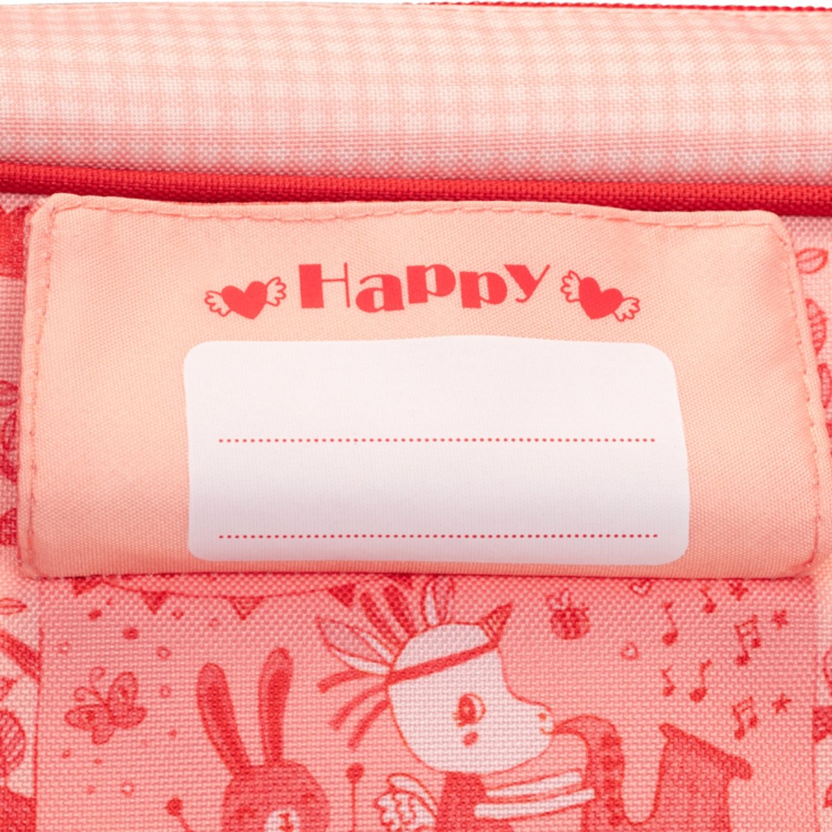 Cartable maternelle Happy Lena rouge, rose, écru, LILLIPUTIENS