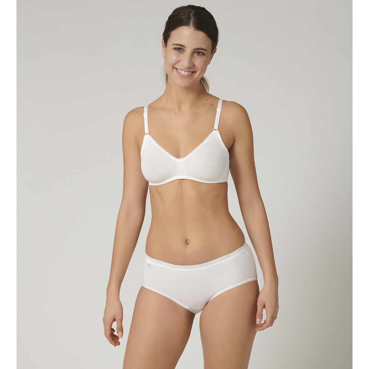 Set van 6 midi slips Basic wit, SLOGGI
