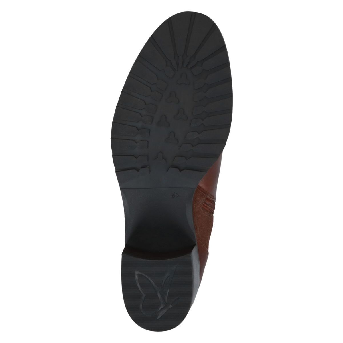 Bottine talon bloc marron chocolat nubuck, CAPRICE