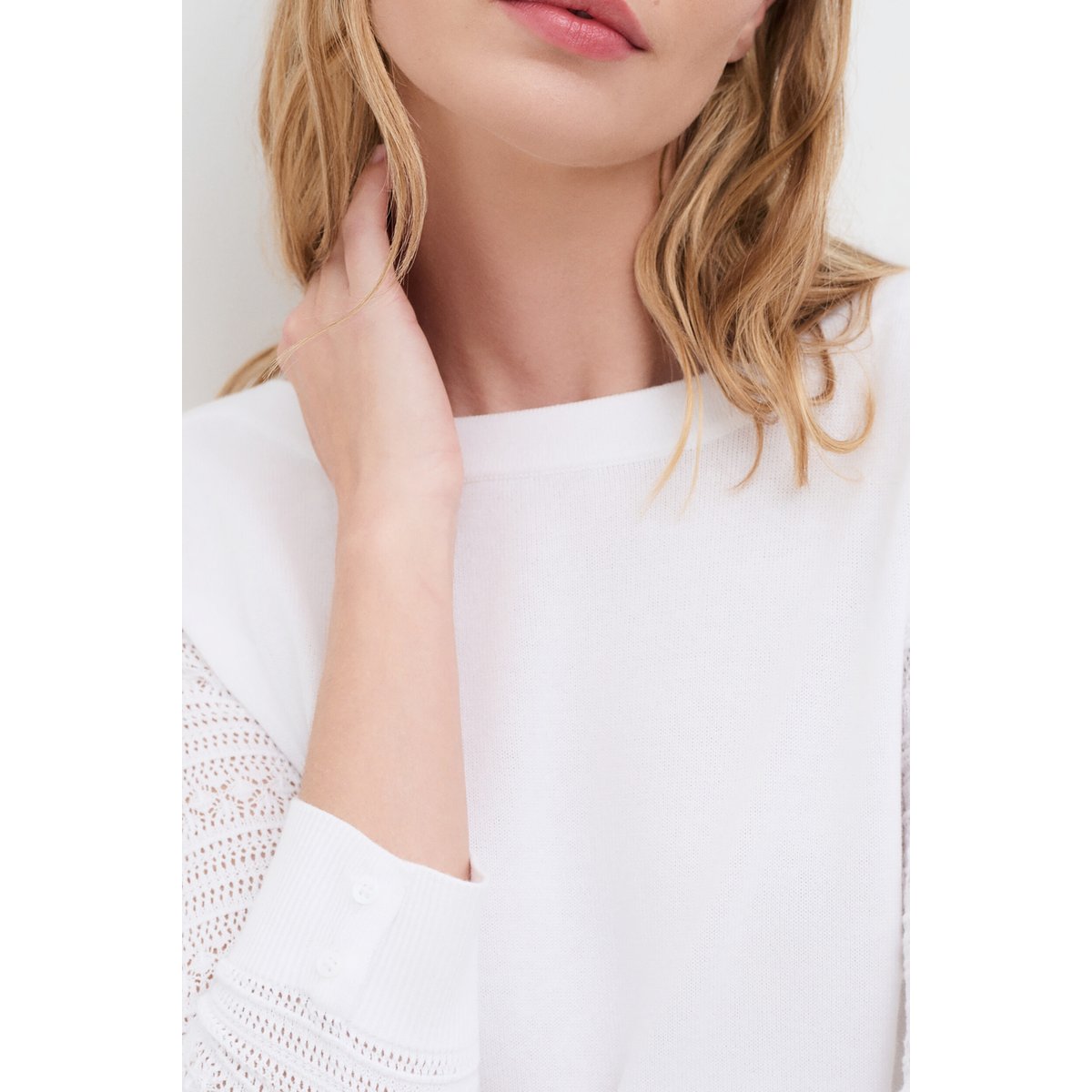 Pull droit col bateau MJAYNIE ecru, CAROLL