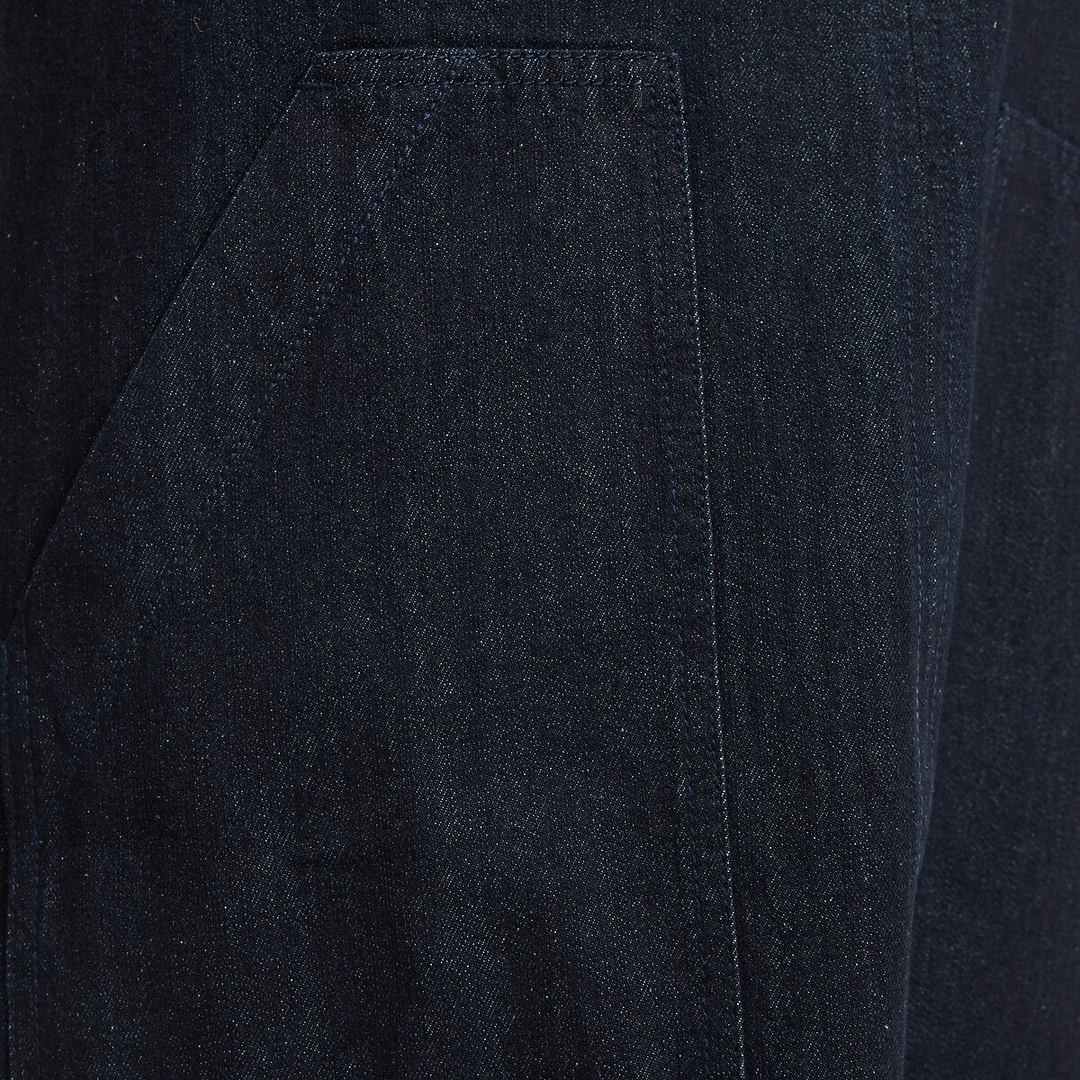 Robe droite courte en denim sans manches bleu brut, LA REDOUTE COLLECTIONS