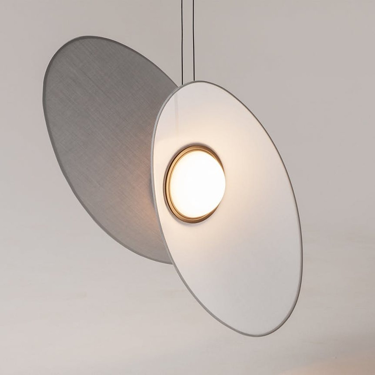 Suspendion design diabolo JUNO gris, PIER IMPORT