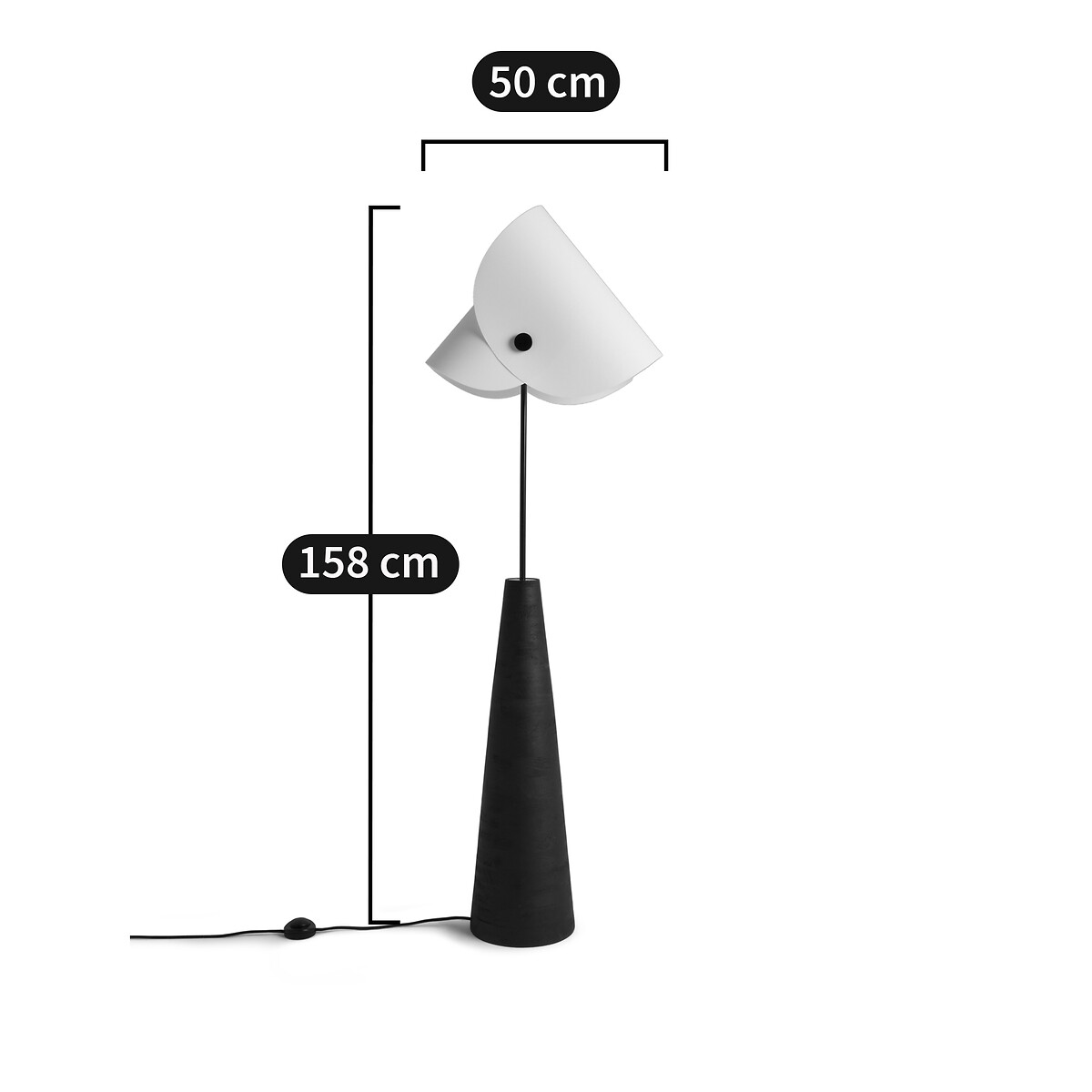 Lampada da terra, Orukami, design di Emmanuel Gallina bianco crema, AM.PM X EMMANUEL GALLINA