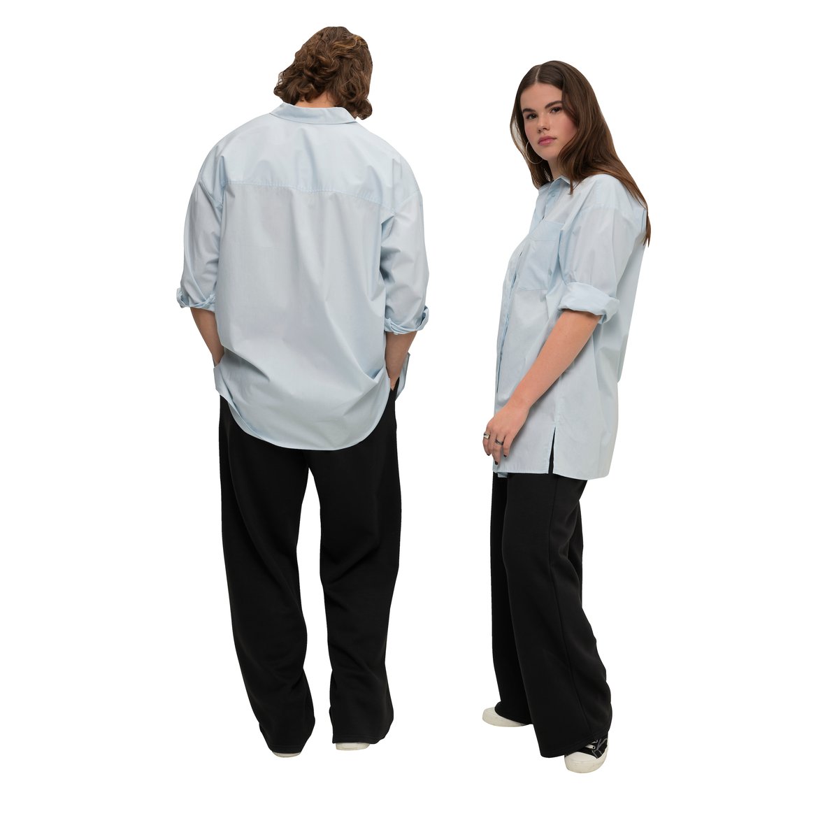 Chemisier oversized unisexe bleu clair, STUDIO UNTOLD
