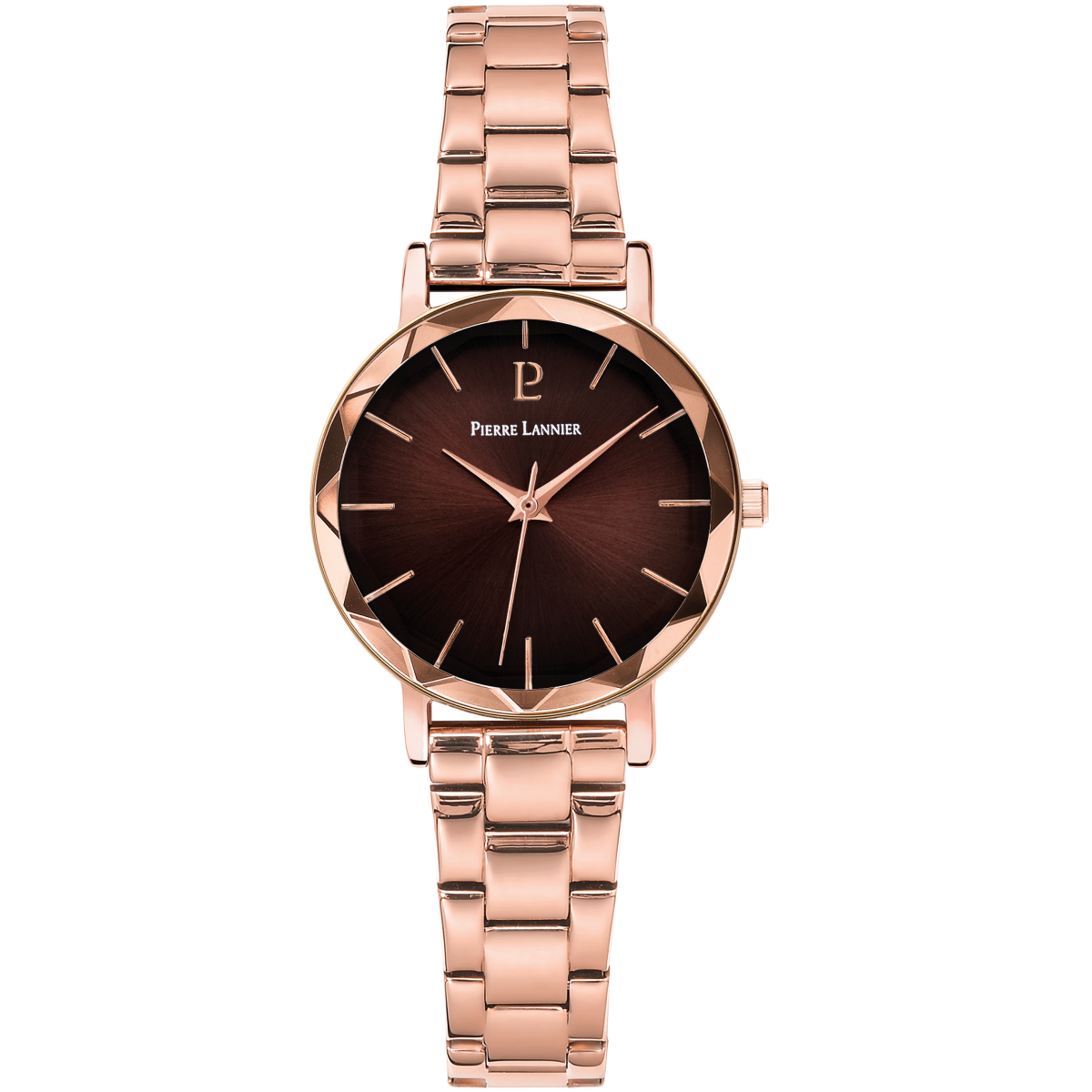 Montre Analogique  MULTIPLES doré rose chocolat doré rose, PIERRE LANNIER