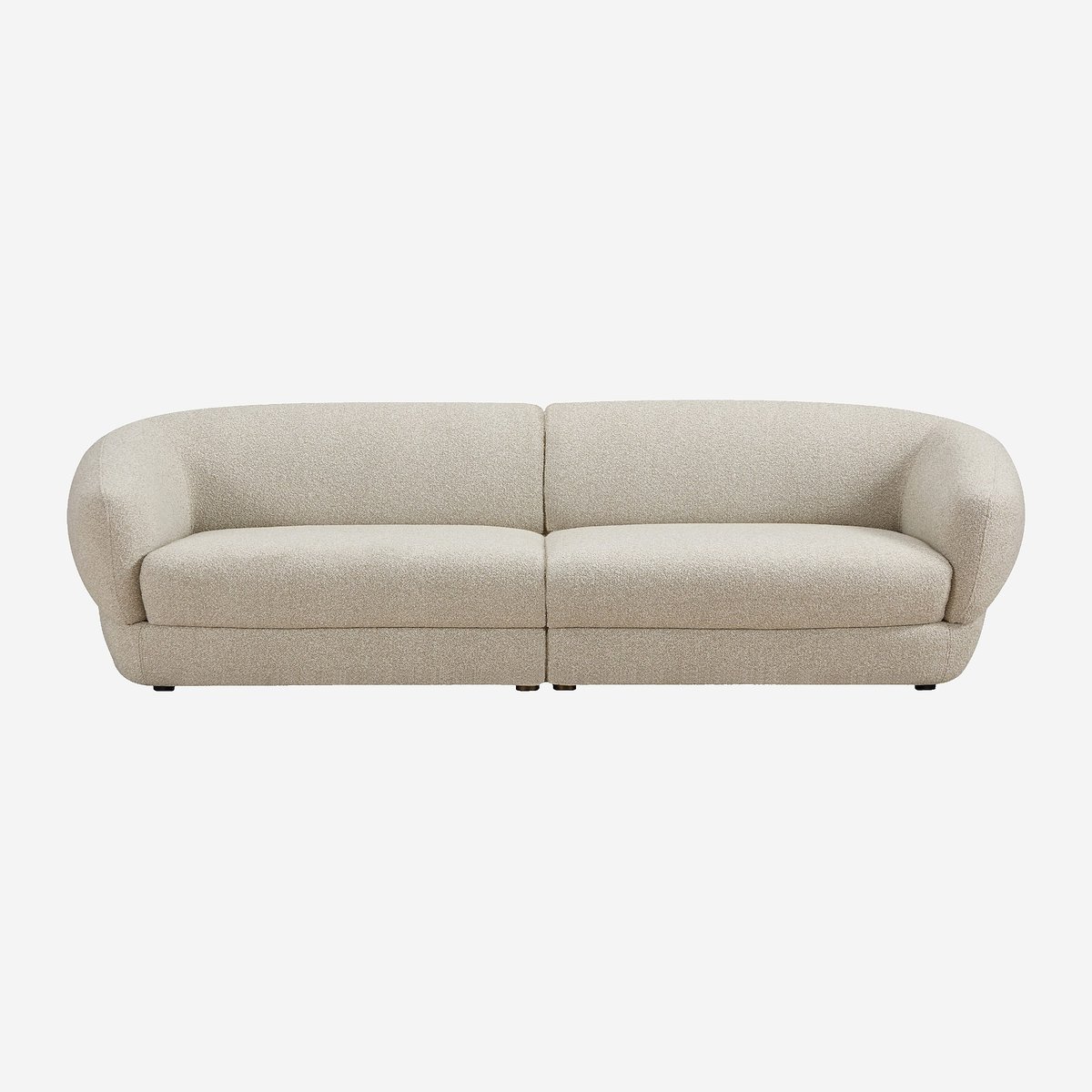 Canapé en tissu bouclette courte TEGLIO beige, HABITAT