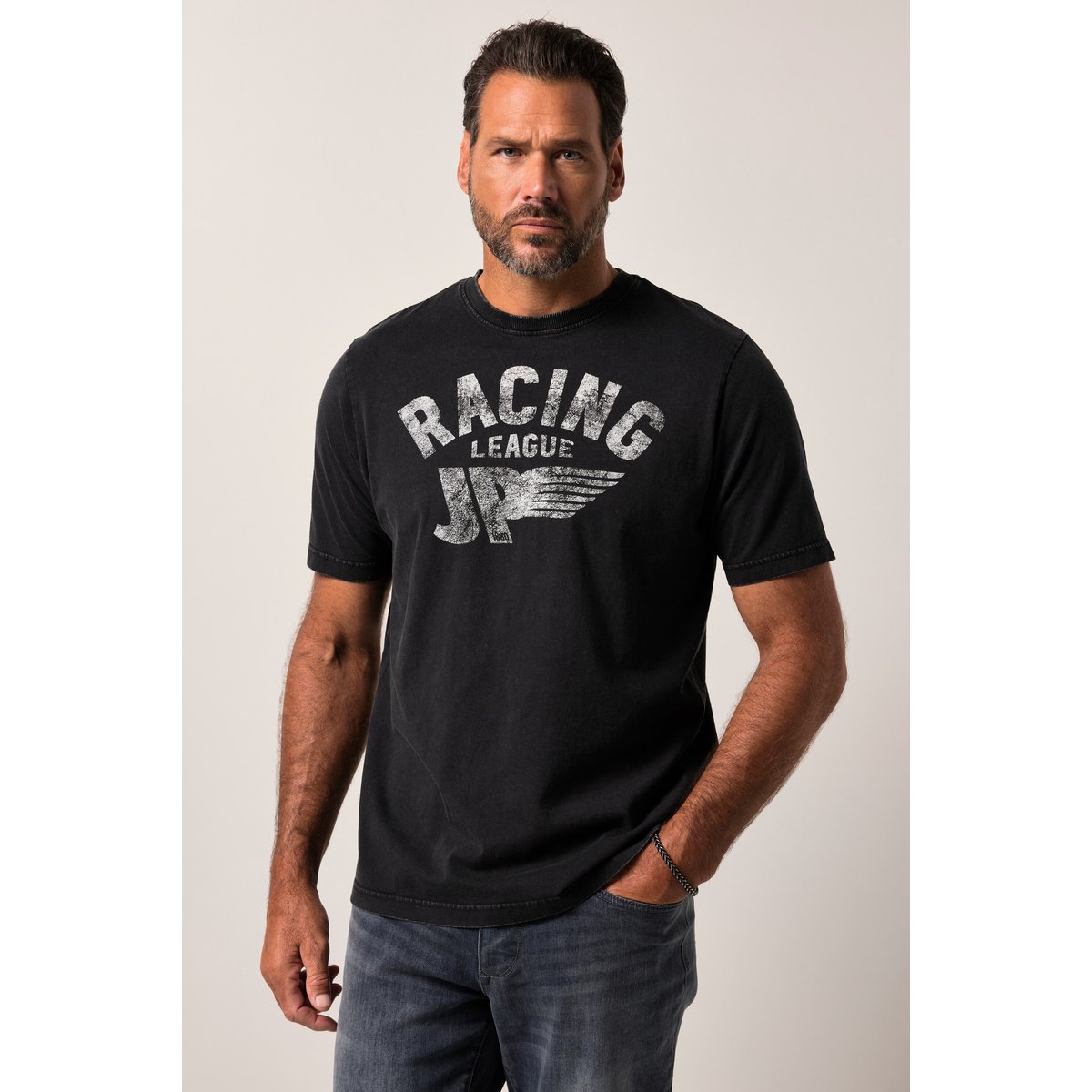 T-shirt, manches courtes et col rond noir, JP1880