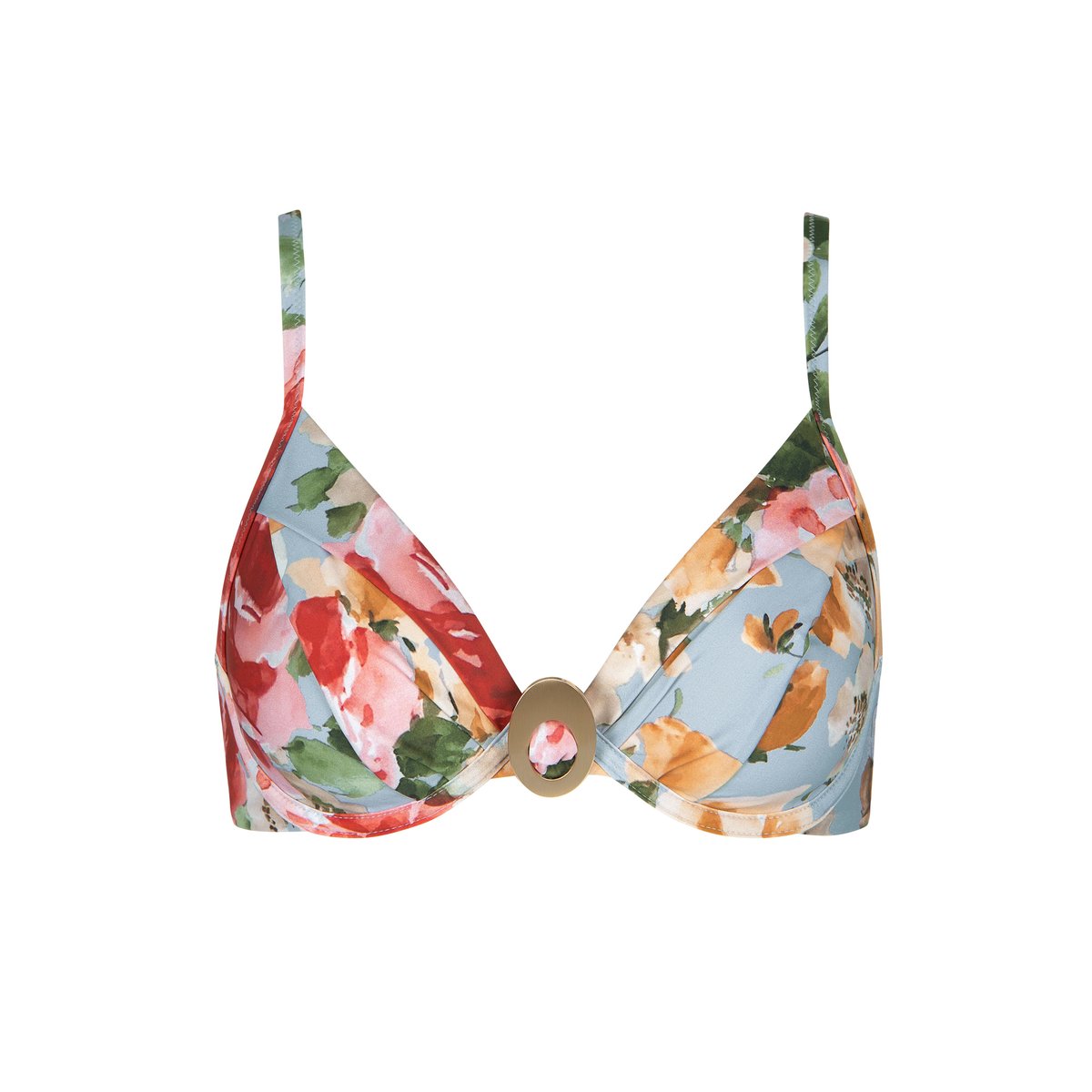 Haut maillot de bain armaturé Hawaii gris, LISCA