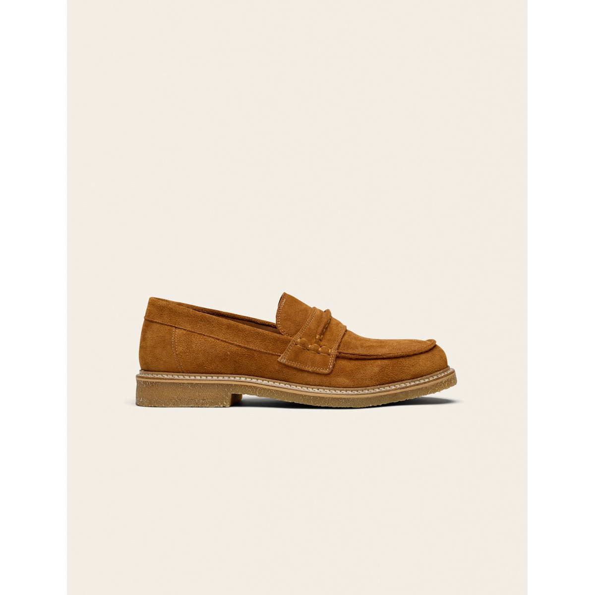Mocassins IRVIN suède ambre, ODAJE