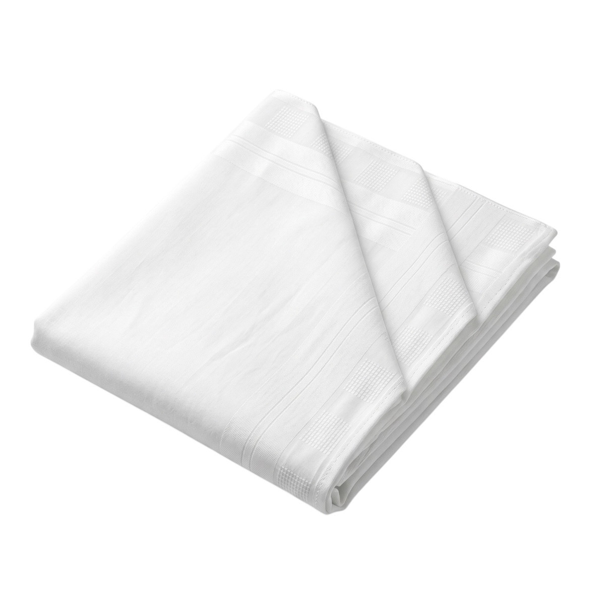 Lot de 6 Mouchoirs Philippe - Coton Jacquard blanc, TRADITION DES VOSGES