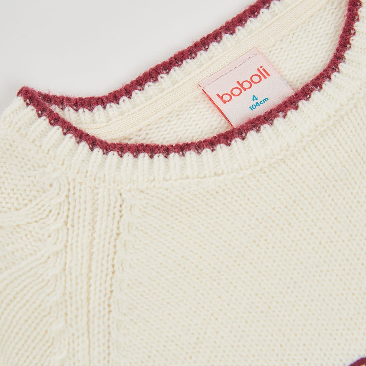 Pull garçon avec broderie de lettres blanc, BOBOLI