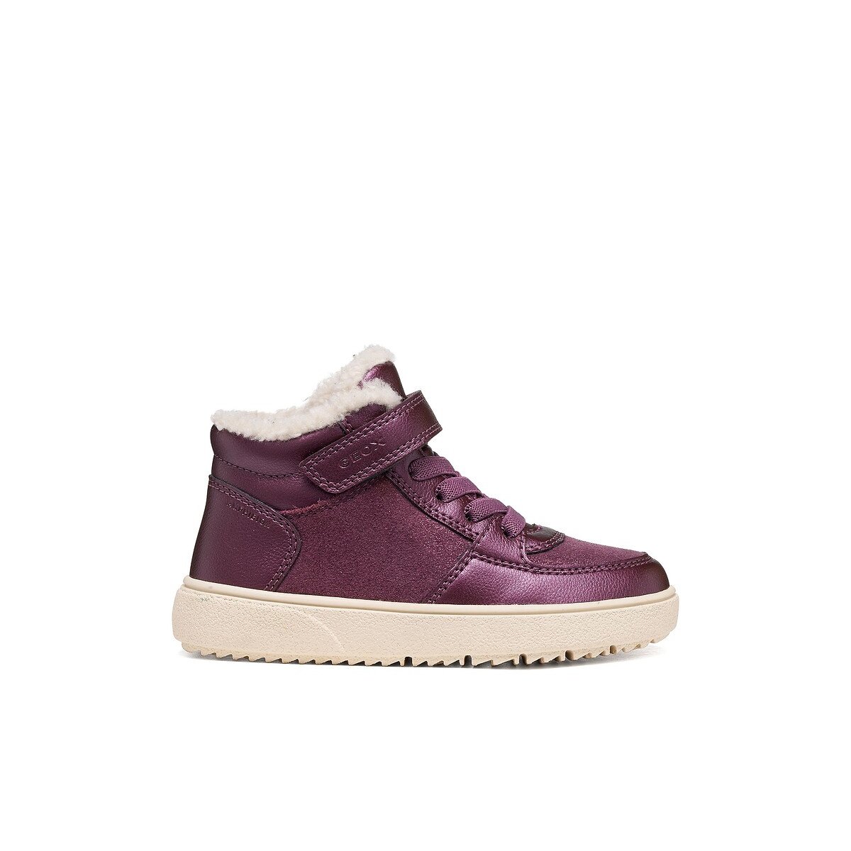 Scarpe da ginnastica alte foderate, THELEVEN prugna, GEOX