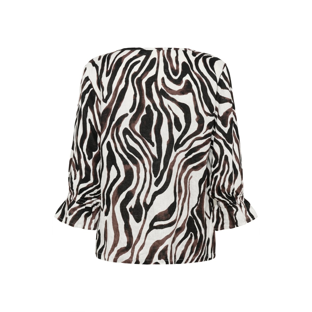Blouse sans manches noir blanc black white animal, CREAM