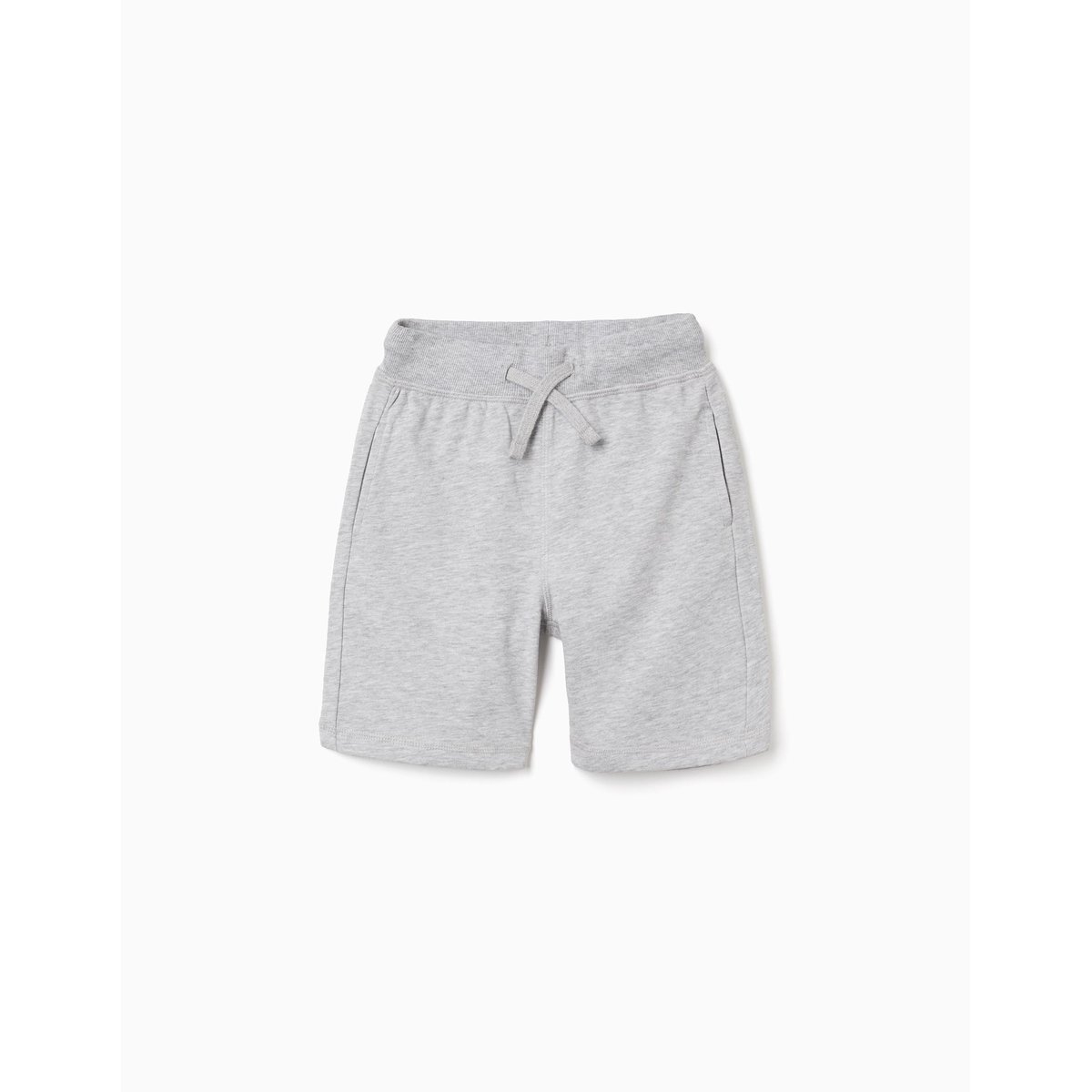 Short en molleton avec cordon de serrage et poches latérales gris clair, ZIPPY