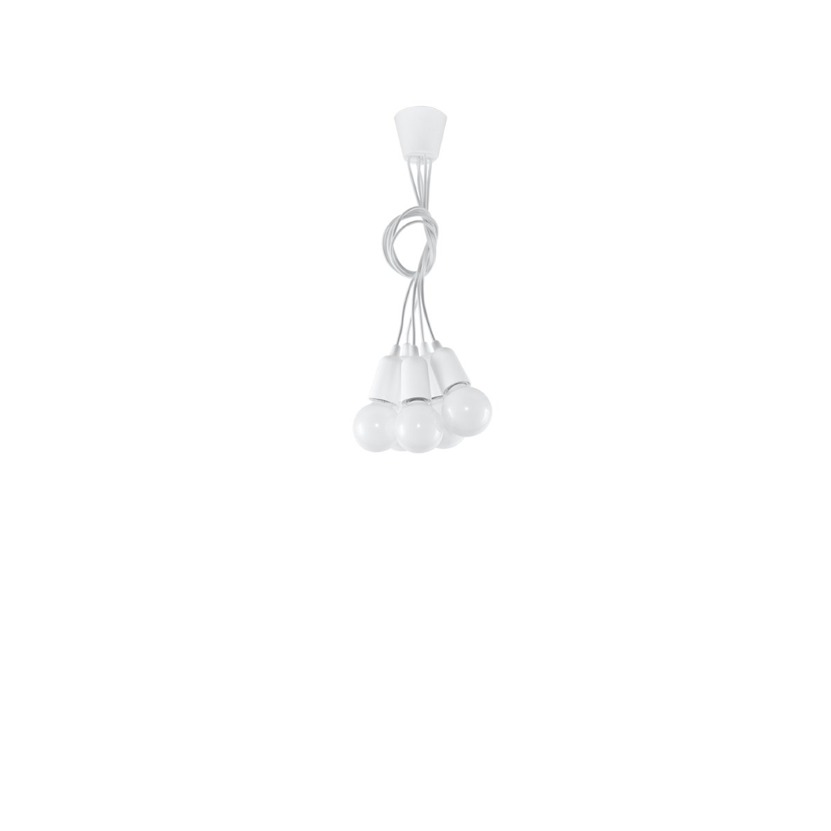 Suspension PVC Blanc E27 5 Diego blanc, EDEN