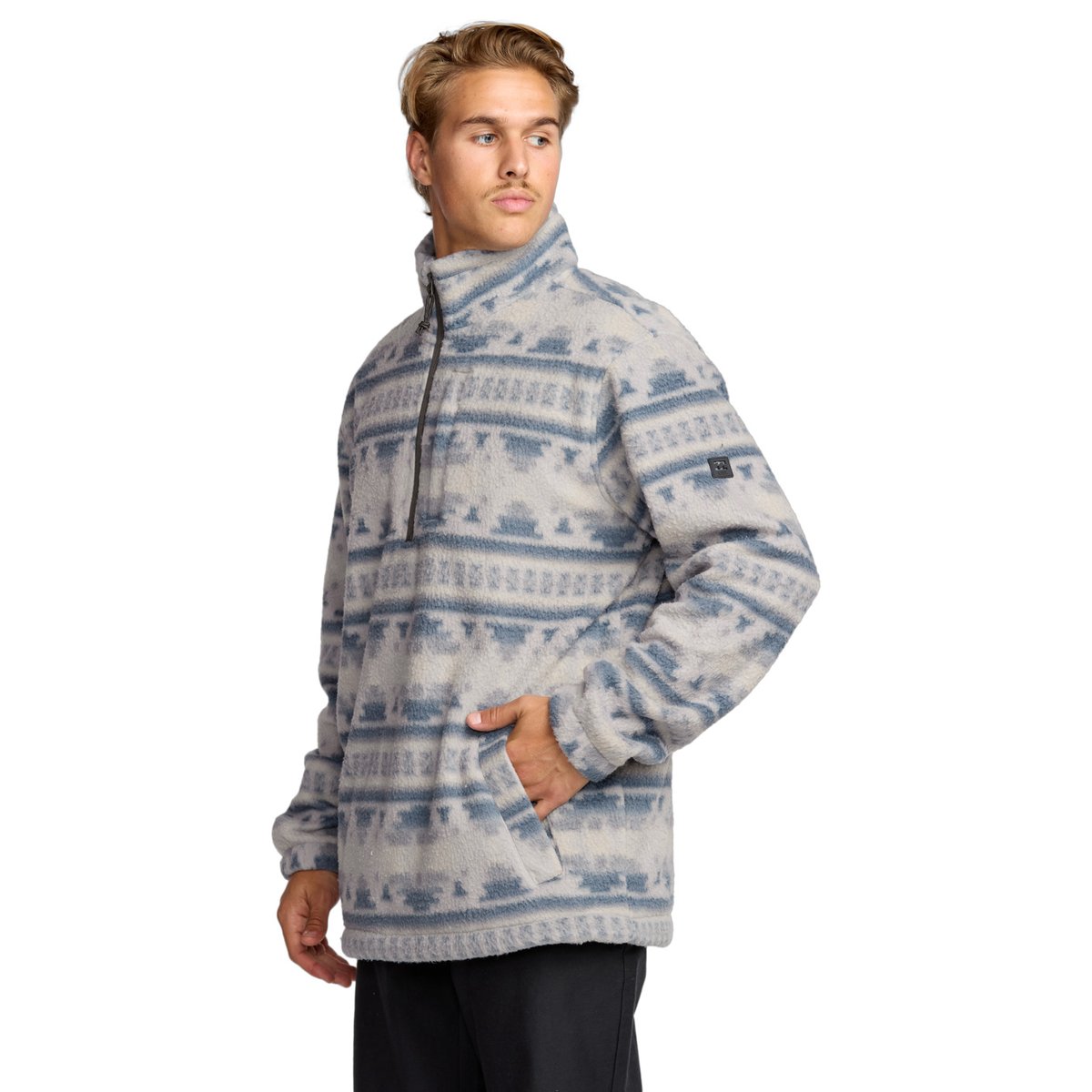 Polaire demi-zip col montant BOUNDARY gris alloy, BILLABONG