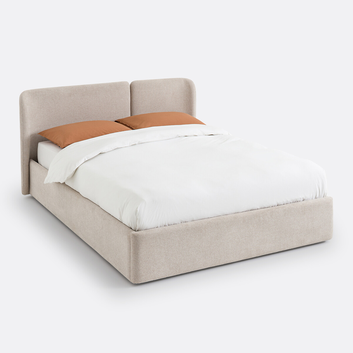Lit coffre avec sommier relevable, Molona beige, LA REDOUTE INTERIEURS