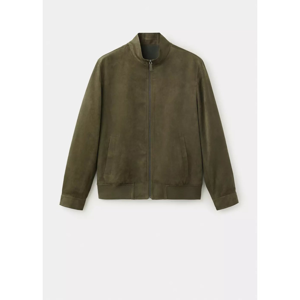 Veste bomber effet daim kaki, MANGO MAN