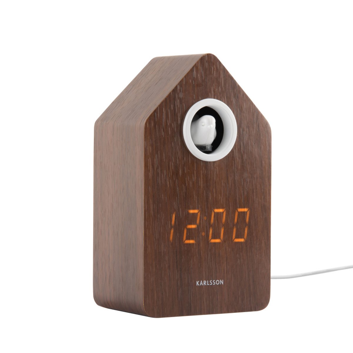 Réveil - ALARM CUCKOO LED bois foncé, KARLSSON