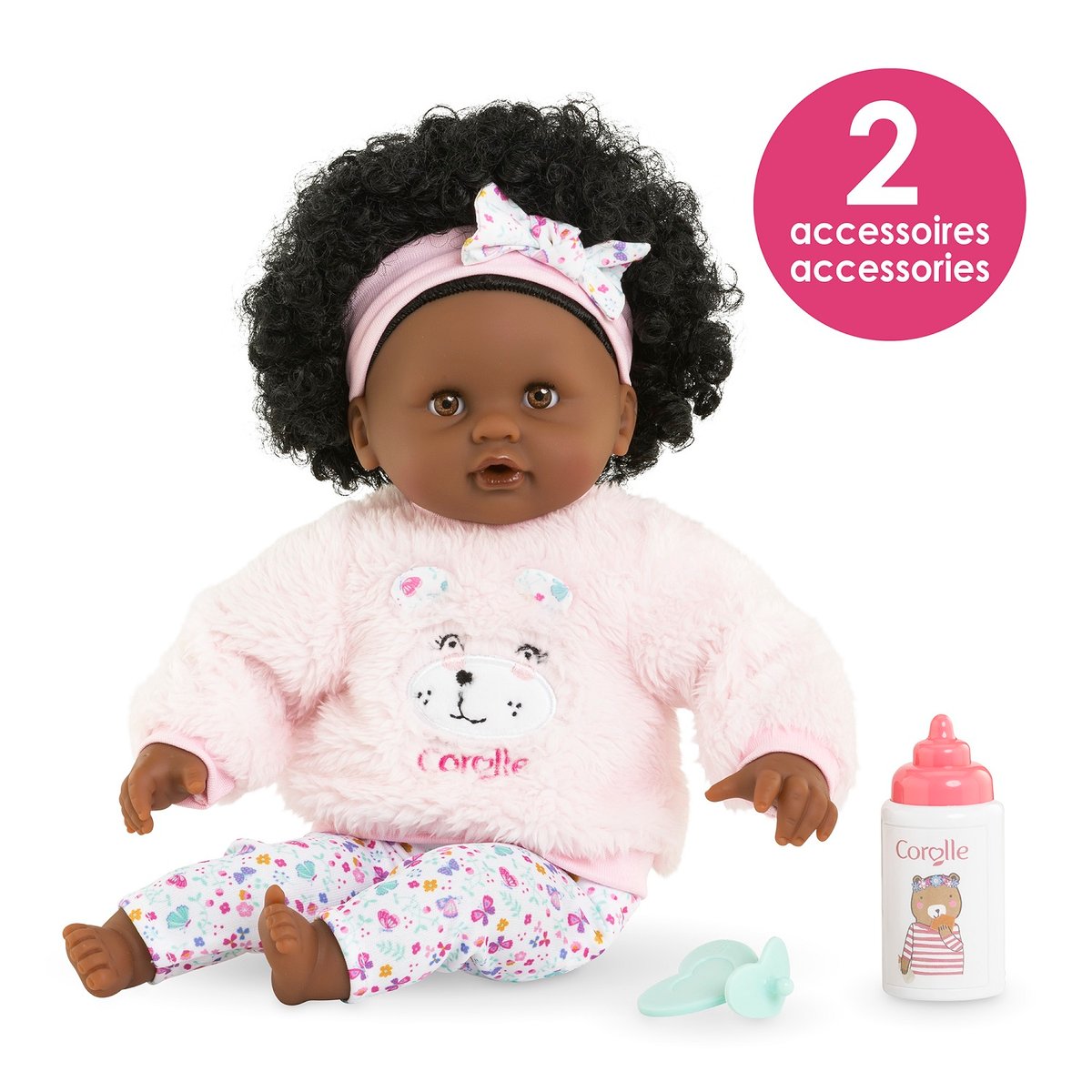 Poupon Bébé Calin Caroline rose, COROLLE