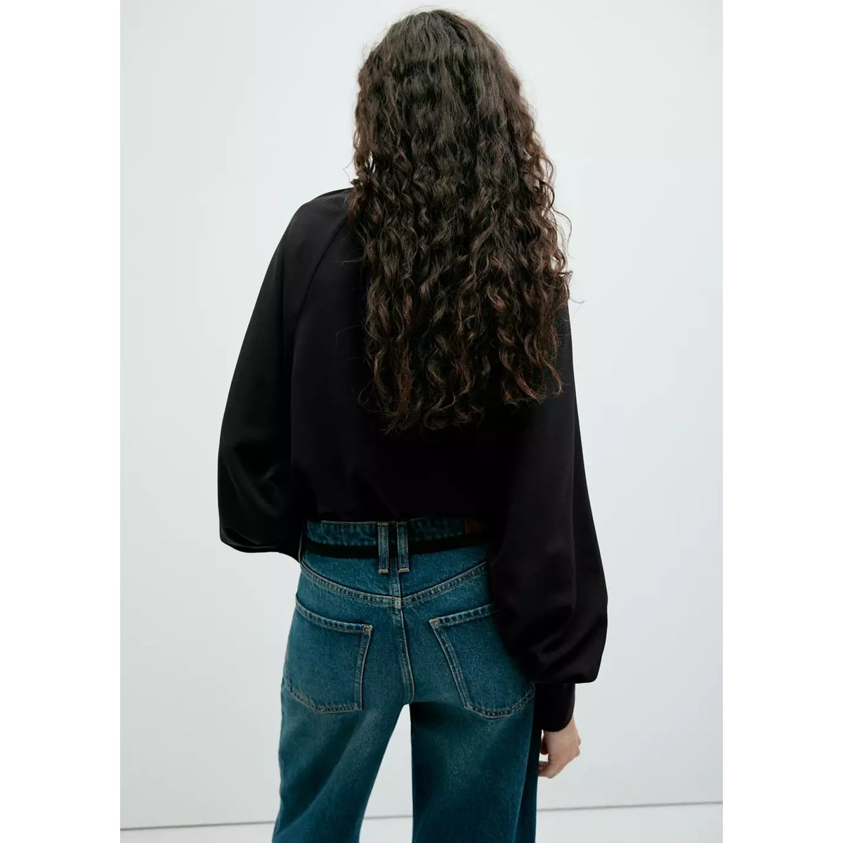 BLOUSE STUT noir, MANGO